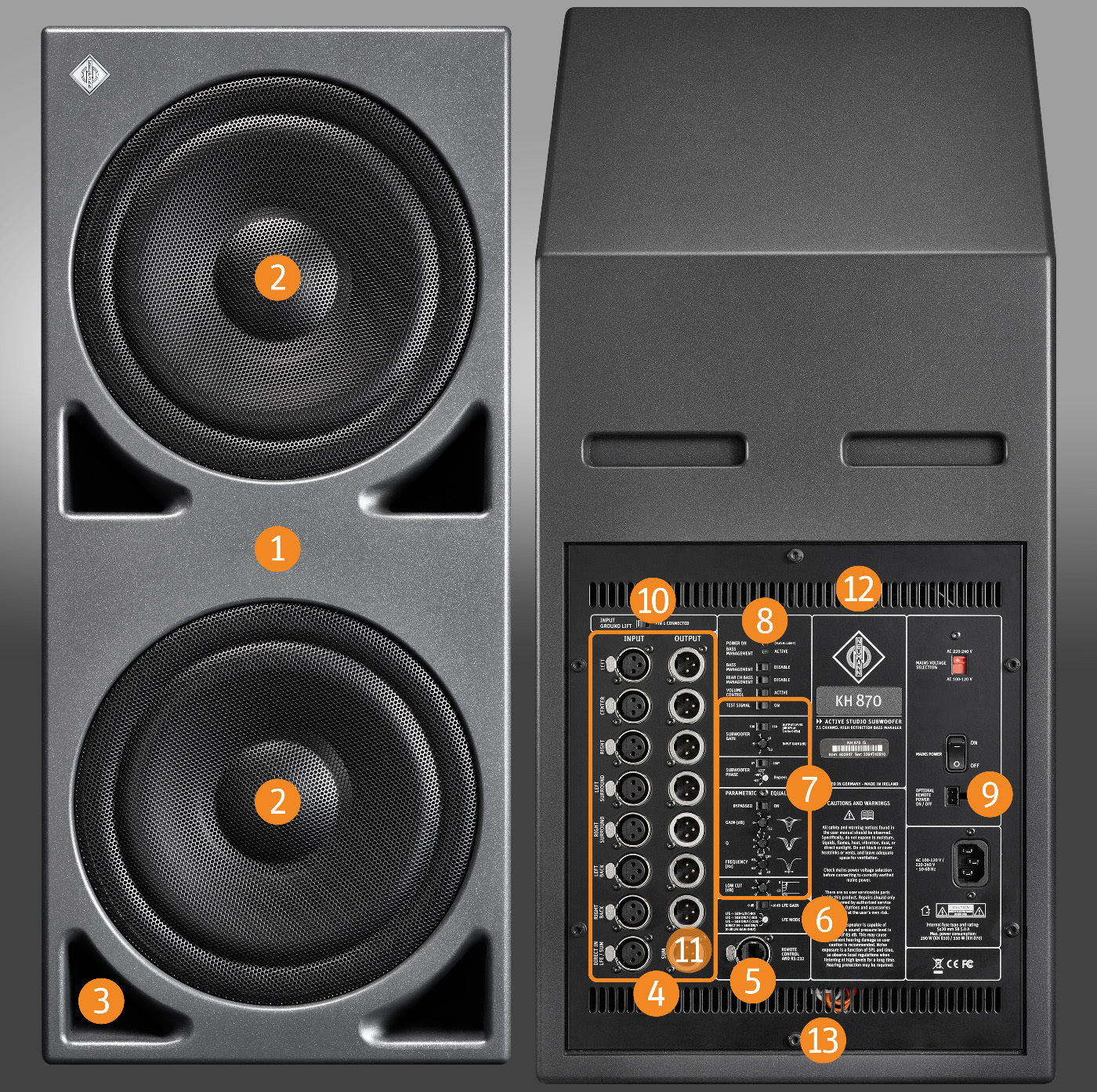 Neumann KH 870 G - Subwoofer with 7.1 Bass Management
