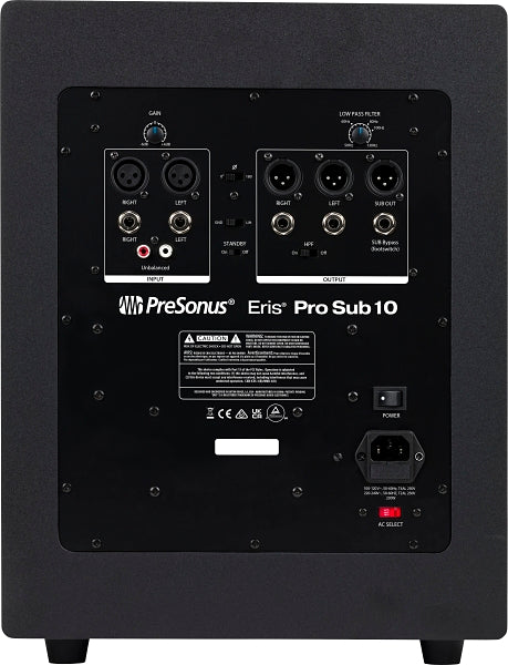 PreSonus ERIS PRO SUB 10 - 10-inch, Active, Front-Firing Studio Subwoofer