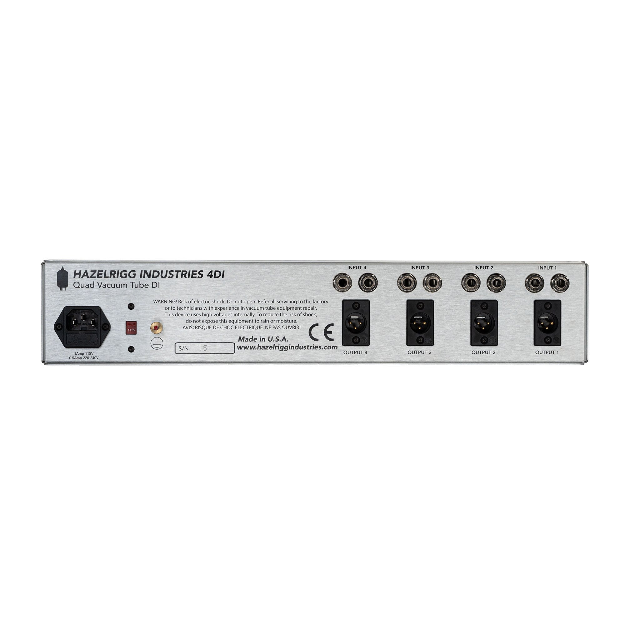 Hazelrigg 4DI - Four-Channel Vacuum Tube Direct Box