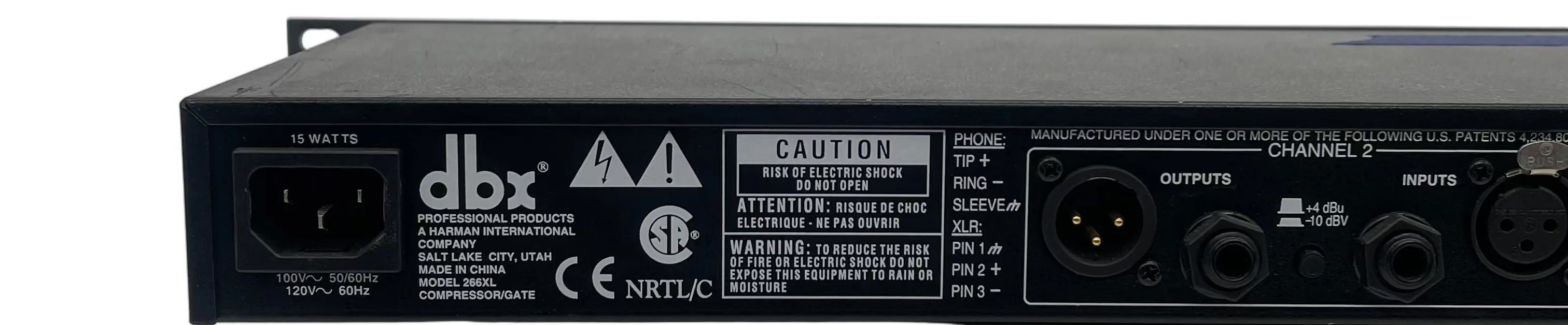 DBX 266XL Compressor/Gate (Preowned)