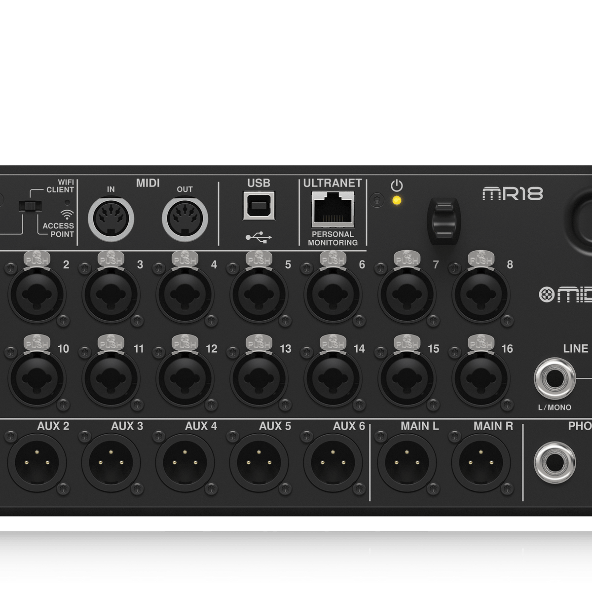 MIDAS-MR18 - 18-Input Digital Mixer for iPad/Android Tablets MIDAS-MR18 - 18-Input Digital Mixer for iPad/Android Tablets