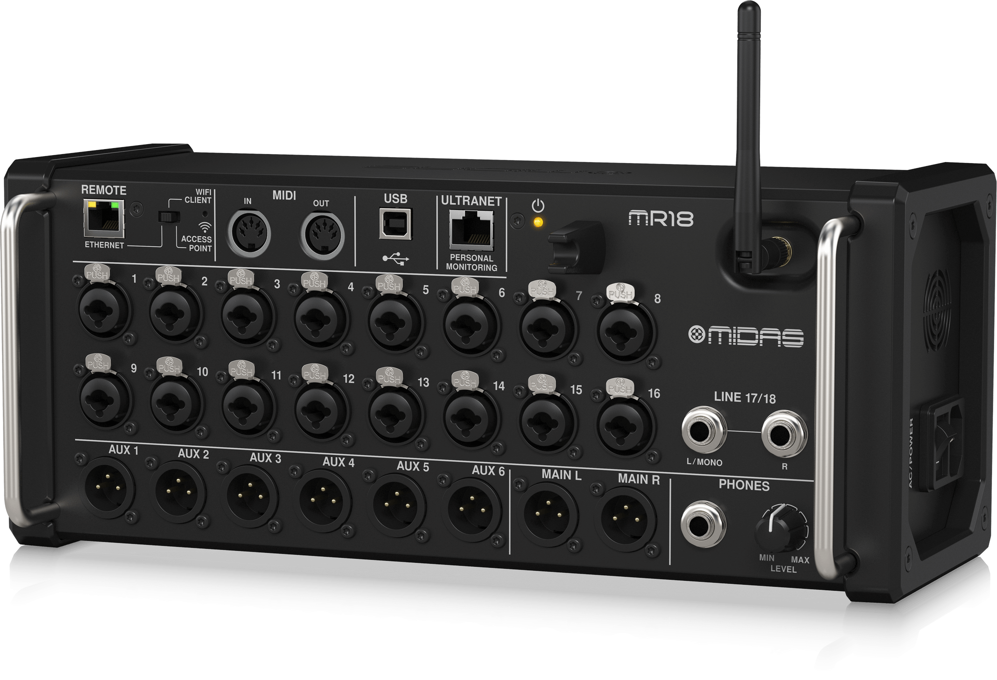 MIDAS-MR18 - 18-Input Digital Mixer for iPad/Android Tablets