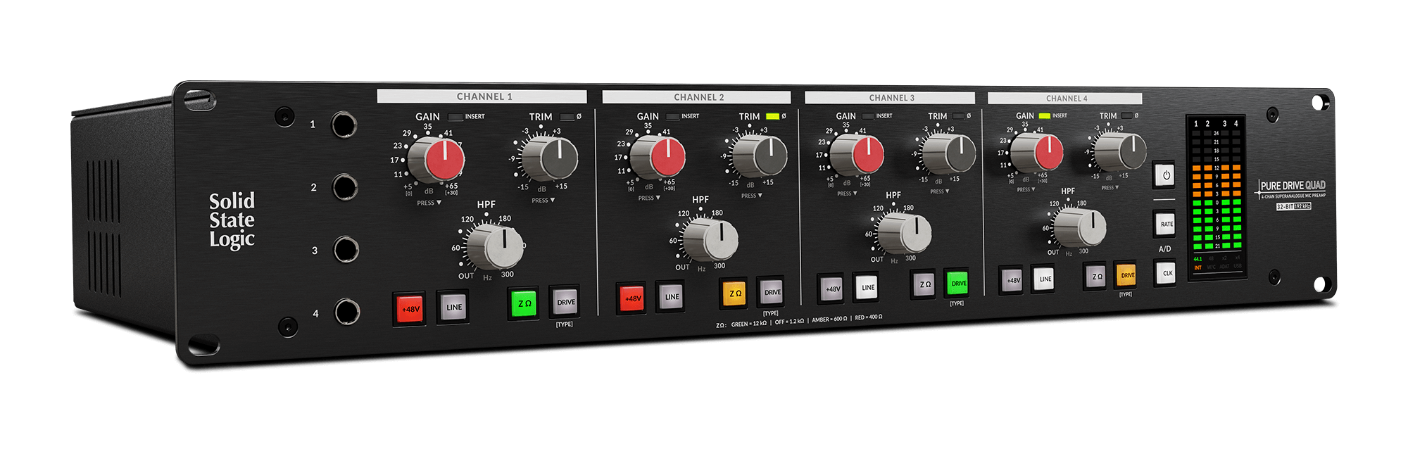 Solid State Logic SSL Puredrive Quad Pre Amp - Professional Audio Solid State Logic SSL Puredrive Quad Pre Amp - Professional Audio