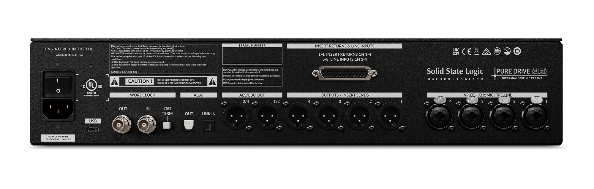 Solid State Logic SSL Puredrive Quad Pre Amp - Professional Audio Solid State Logic SSL Puredrive Quad Pre Amp - Professional Audio
