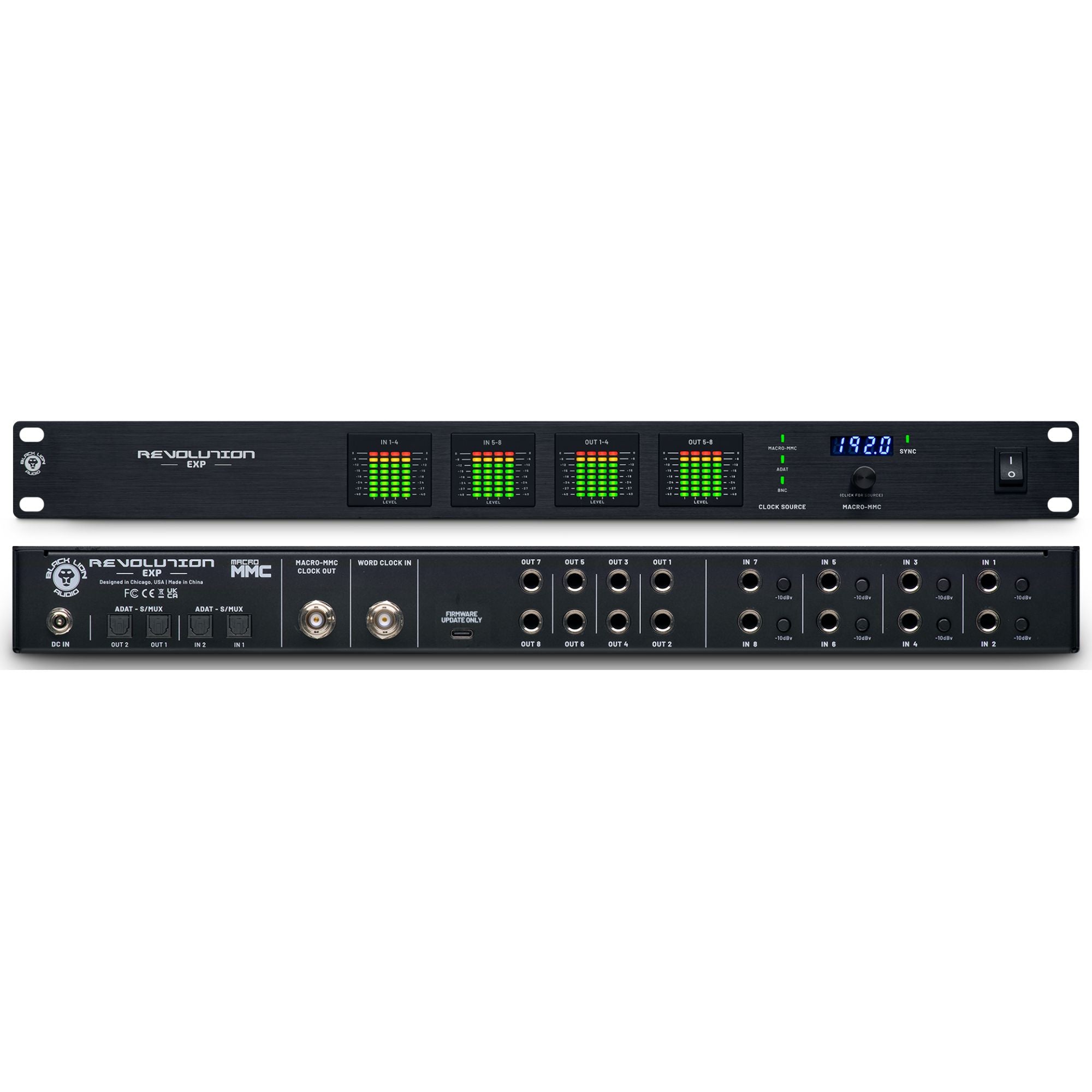 Black Lion Audio Revolution EXP - 8x8 AD/DA Converter and Word Clock with ADAT