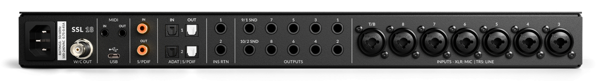 Solid State Logic SSL18 USB-C Rackmount Audio Interface (26-In / 28-Out)