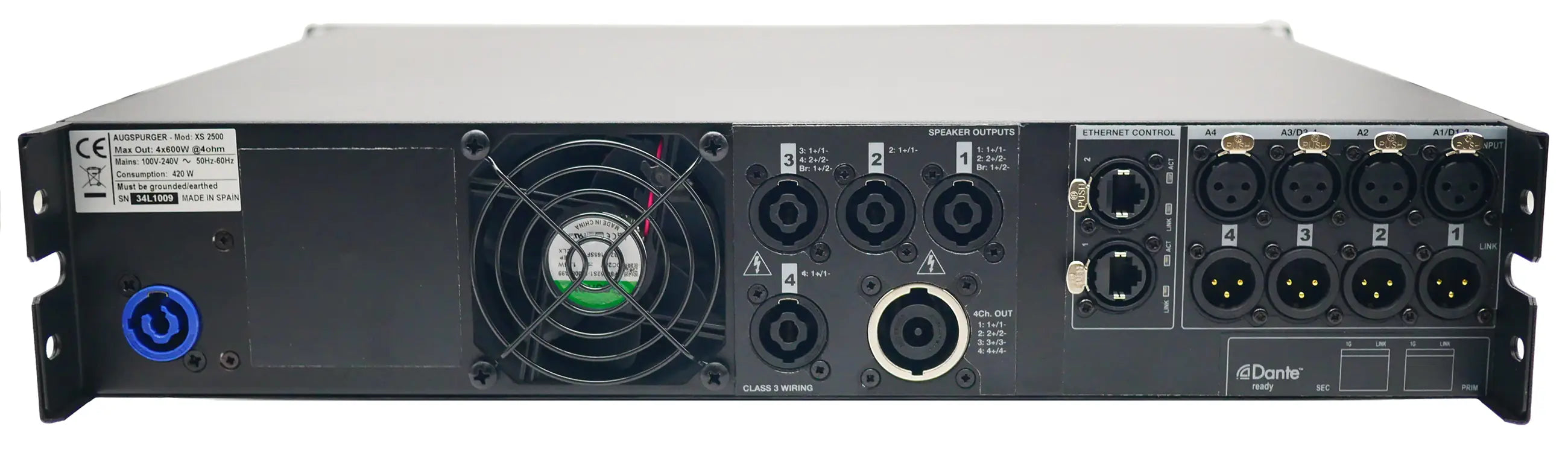 Augspurger® XS2500 4-Chl Amplifier
