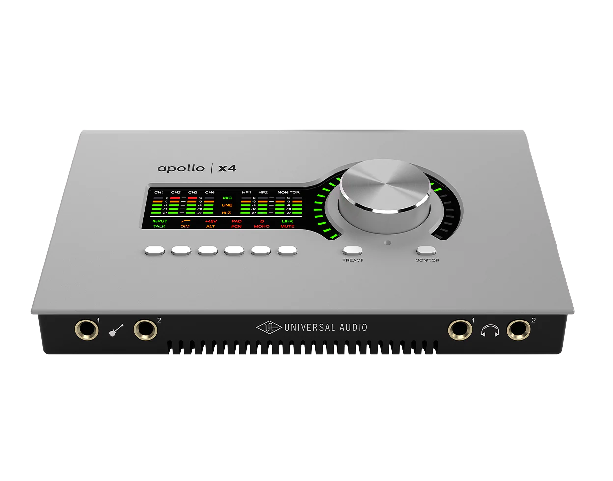 Universal Audio Apollo x4 Gen 2 – 12x18 Desktop Thunderbolt Audio Interface with 4 Unison Preamps & QUAD Core DSP (Essentials+ or Studio+ Edition)