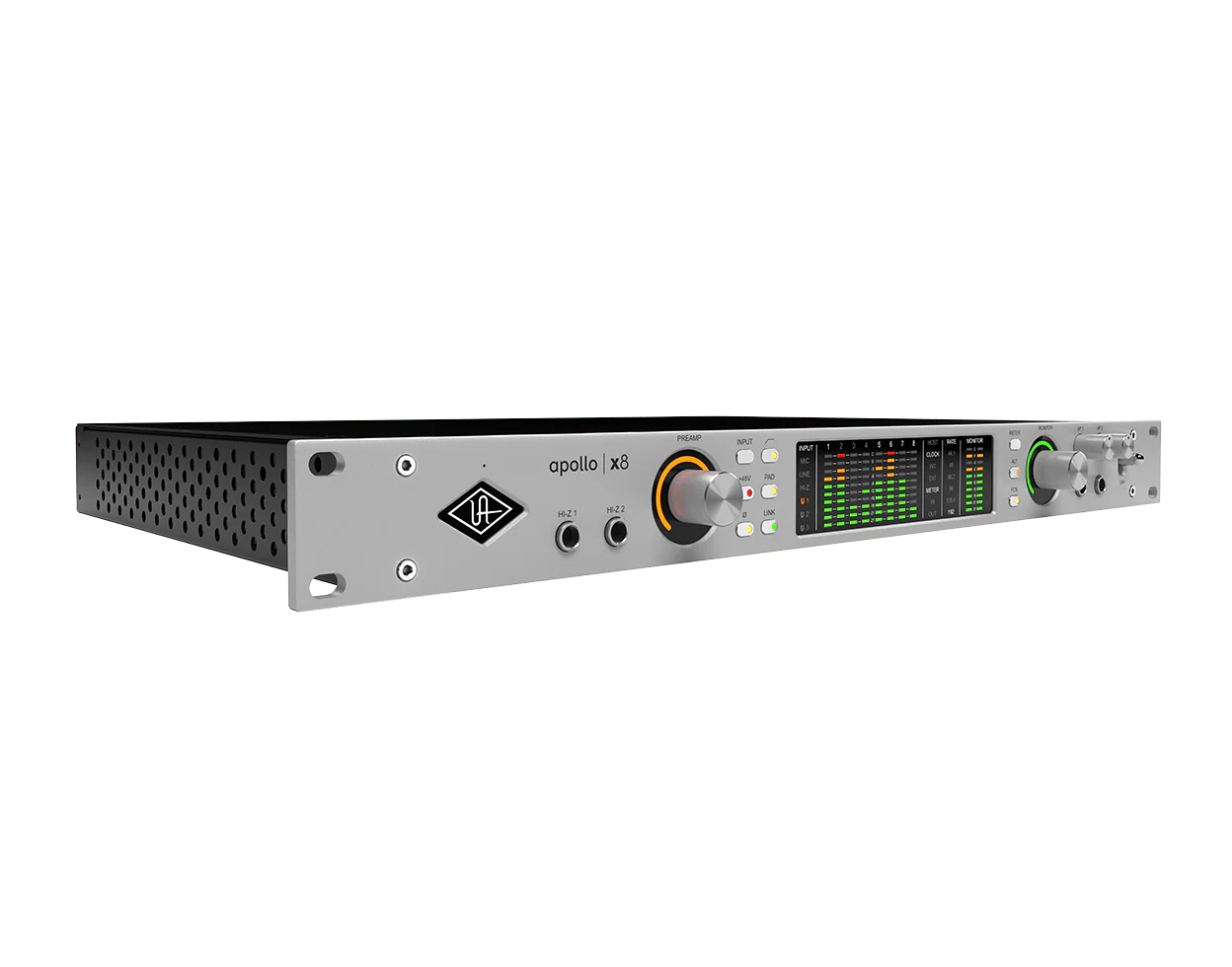 Universal Audio Apollo x8 Gen 2 – 18x24 Thunderbolt Audio Interface with 4 Unison Preamps & HEXA Core DSP (Essentials+ or Studio+ Edition)