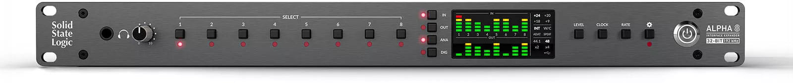 Solid State Logic Alpha 8 – 8x8 Premium AD/DA Converter & USB-C Audio Interface Expander