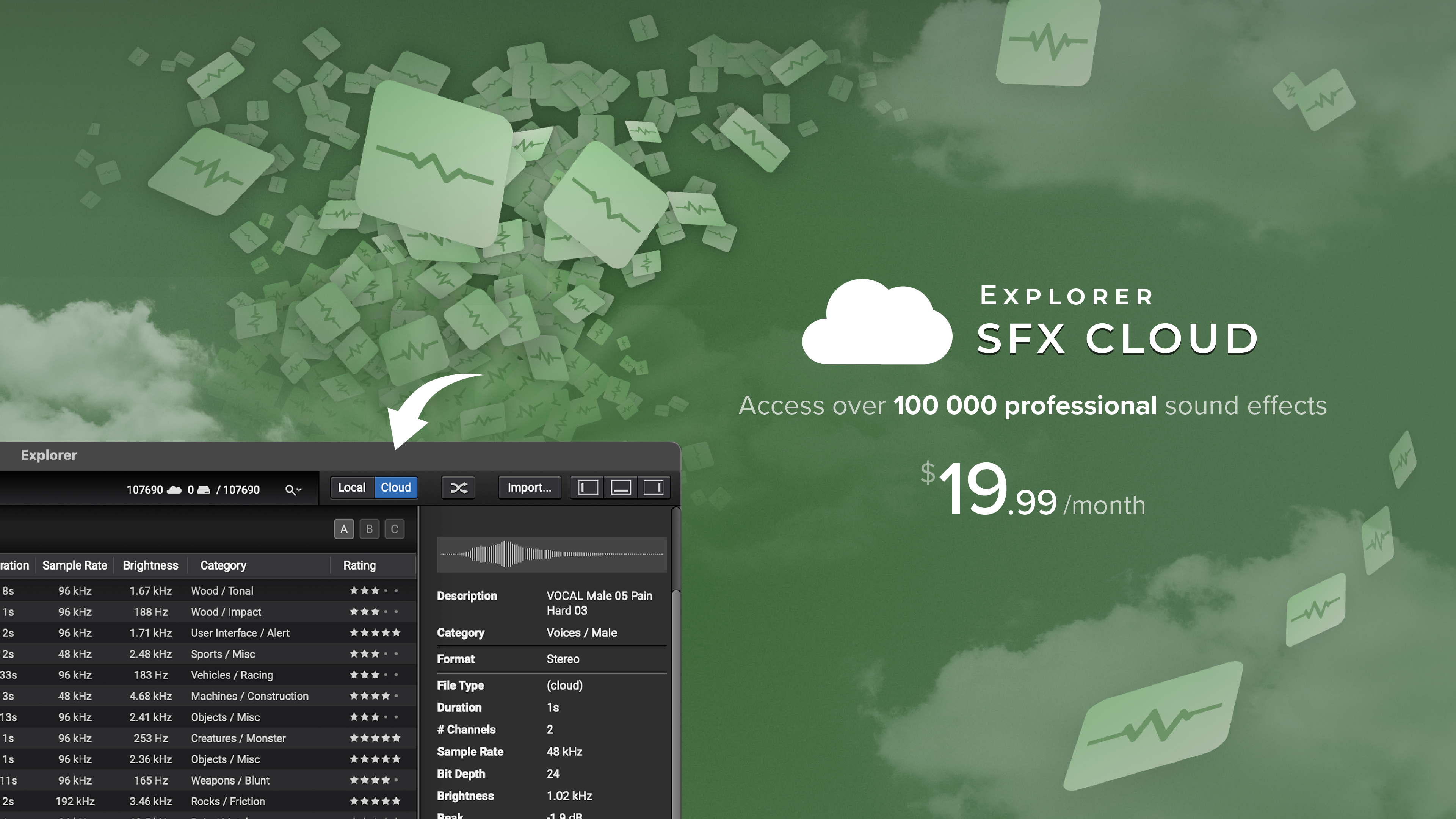 Sound Particles Explorer SFX Cloud 1-year Subscription