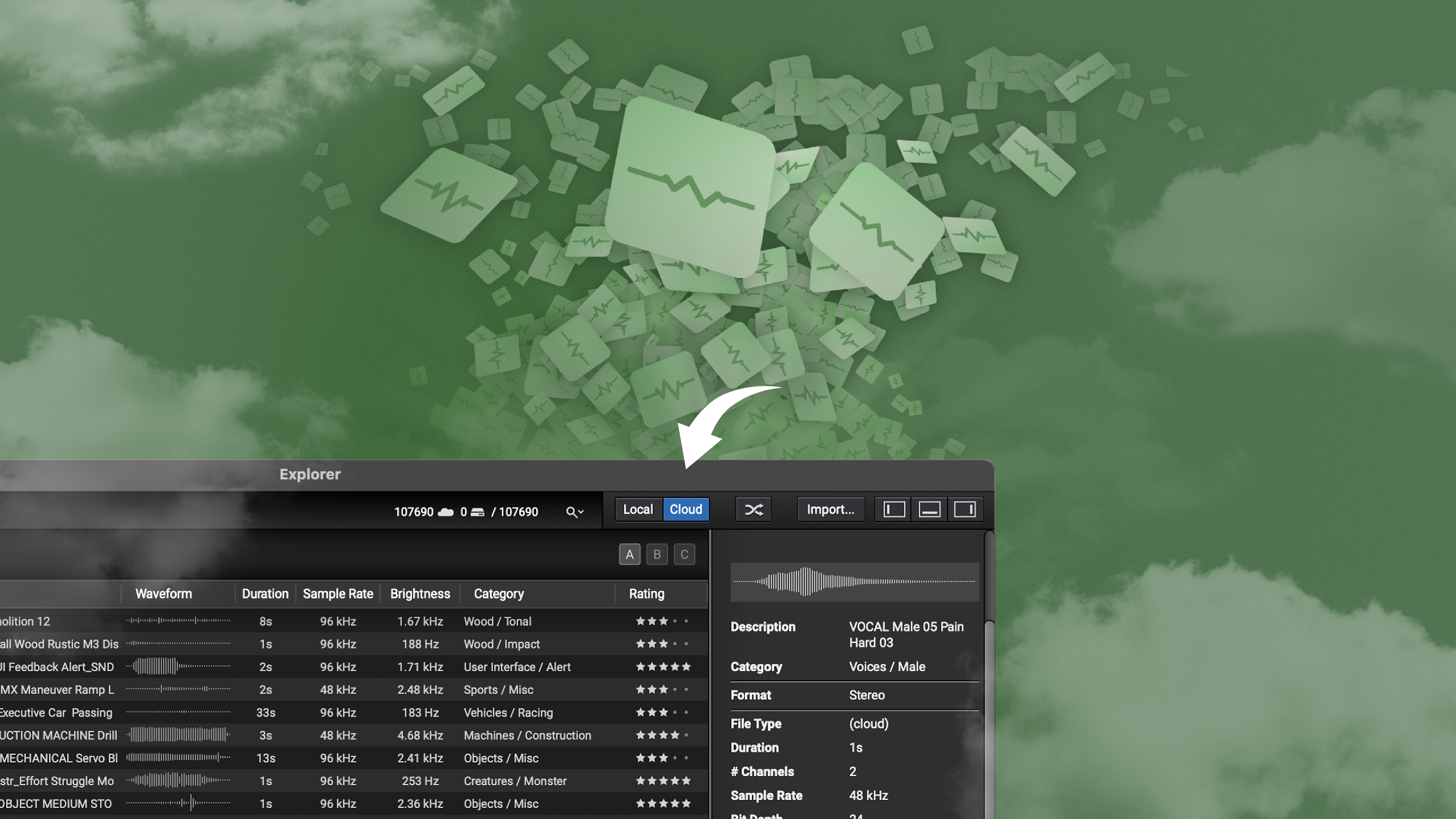 Sound Particles Explorer SFX Cloud 1-year Subscription