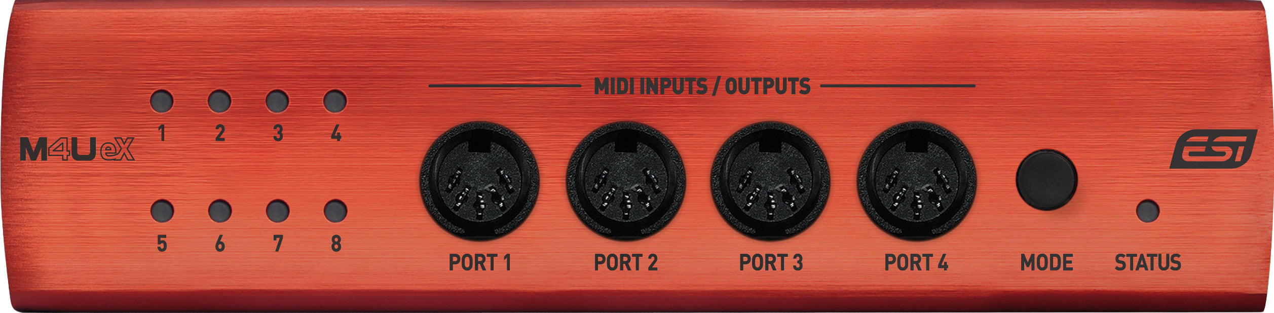 ESI Audio M4U eX - 8-port USB 3.0 MIDI interface with USB hub - Black/Orange