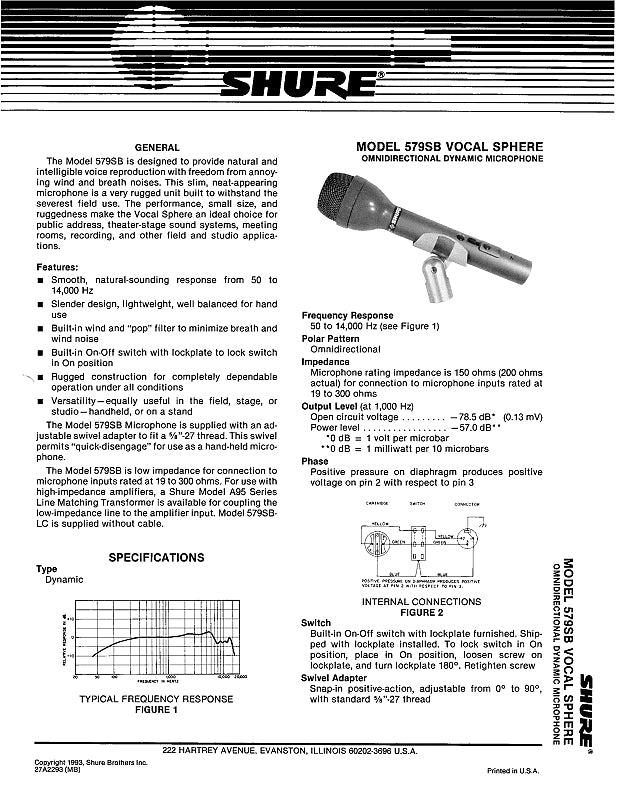 Shure Model 579SB (Used)
