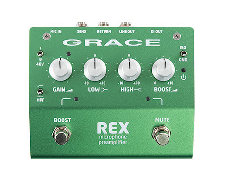 Grace Design Rex - Mic Preamp Pedal, Green Finish