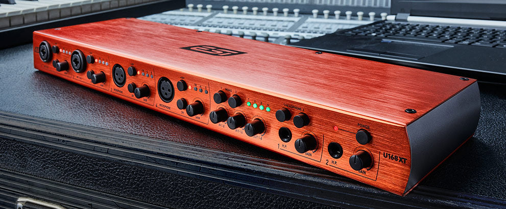 ESI Audio U168 XT - Professional 24-bit USB Audio Interface with 16 Inputs / 8 Outputs - Black/Orange