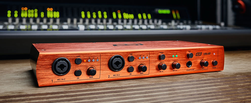 ESI Audio U86 XT - Professional 24-bit USB Audio Interface with 8 Inputs / 6 Outputs - Black/Orange