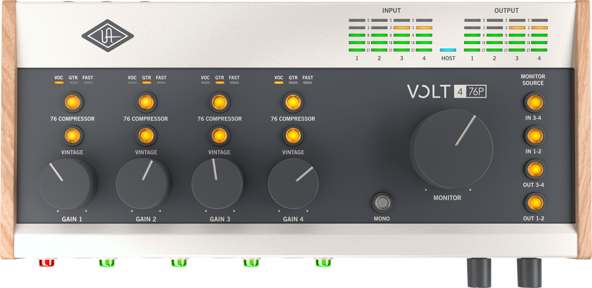 Universal Audio Volt 476P USB audio interface - top controls