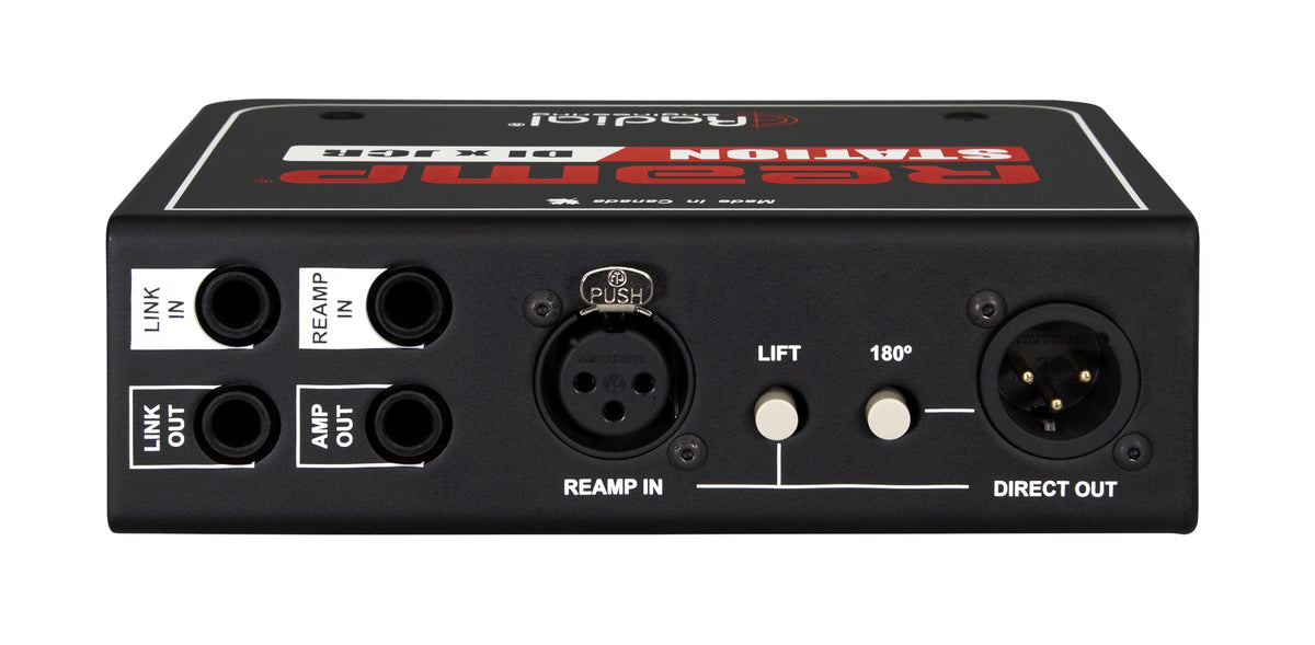Radial Engineering Reamp Station - Active DI and Studio Reamper - rear panel