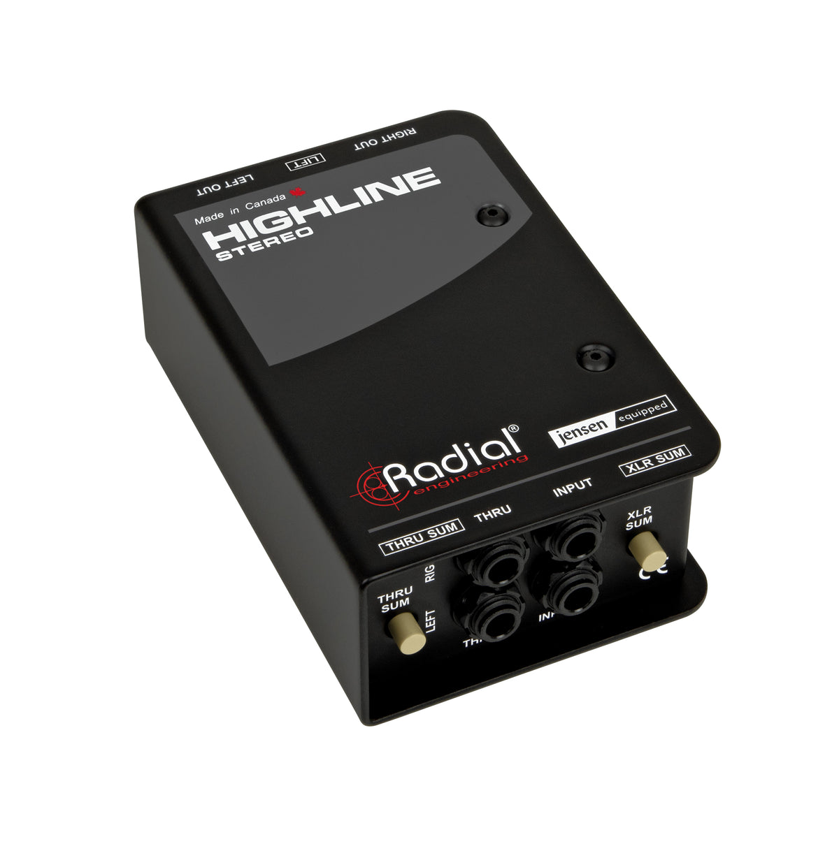 Radial Engineering Highline Stereo - Stereo Passive Line Isolator - three-quarter view