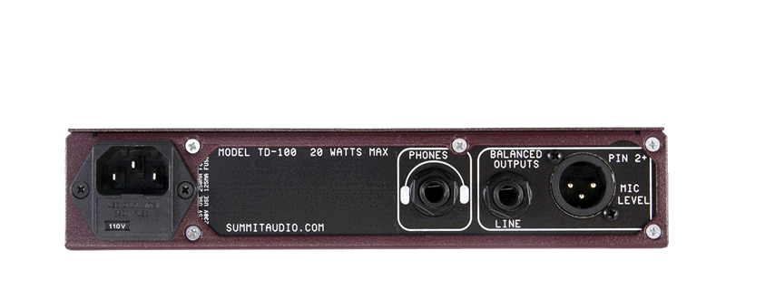 Recording Equipment - Summit Audio - Summit TD-100 Preamp - Professional Audio Design, Inc