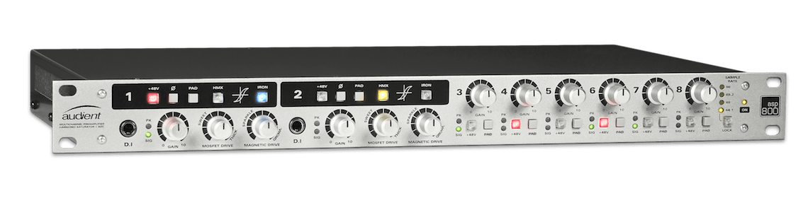 Mic Preamp - Audient - Audient ASP800 8 channel Mic Pre & ADC - Professional Audio Design, Inc