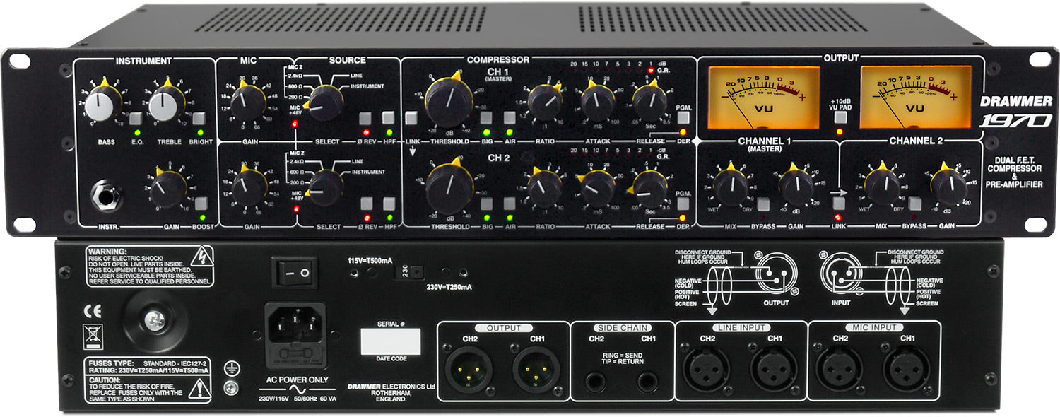 Drawmer 1970 - Dual FET Compressor and Preamplifier