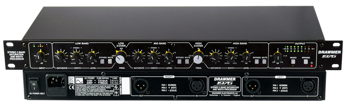 Drawmer 1976 - Stereo Three Band Saturation and Width Processor