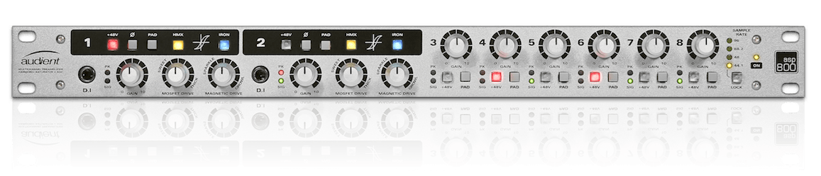 Mic Preamp - Audient - Audient ASP800 8 channel Mic Pre & ADC - Professional Audio Design, Inc