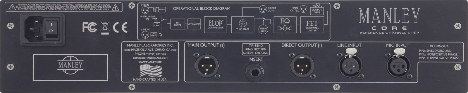 Recording Equipment - Manley - Manley CORE Channel Strip - Professional Audio Design, Inc