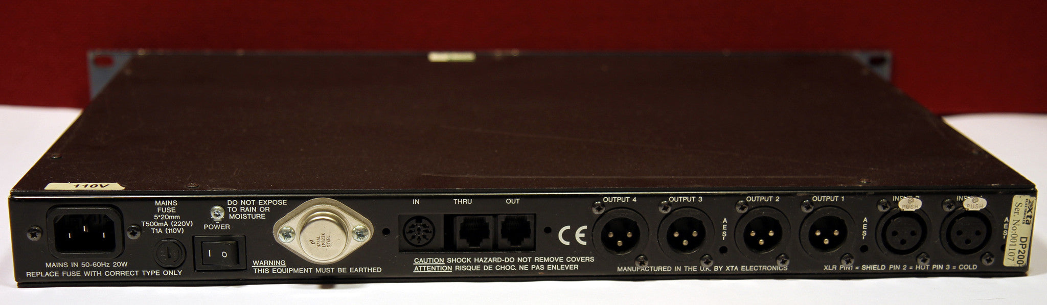 Recording Equipment - XTA - XTA DP200 Digital Crossover EQ (used) - Professional Audio Design, Inc