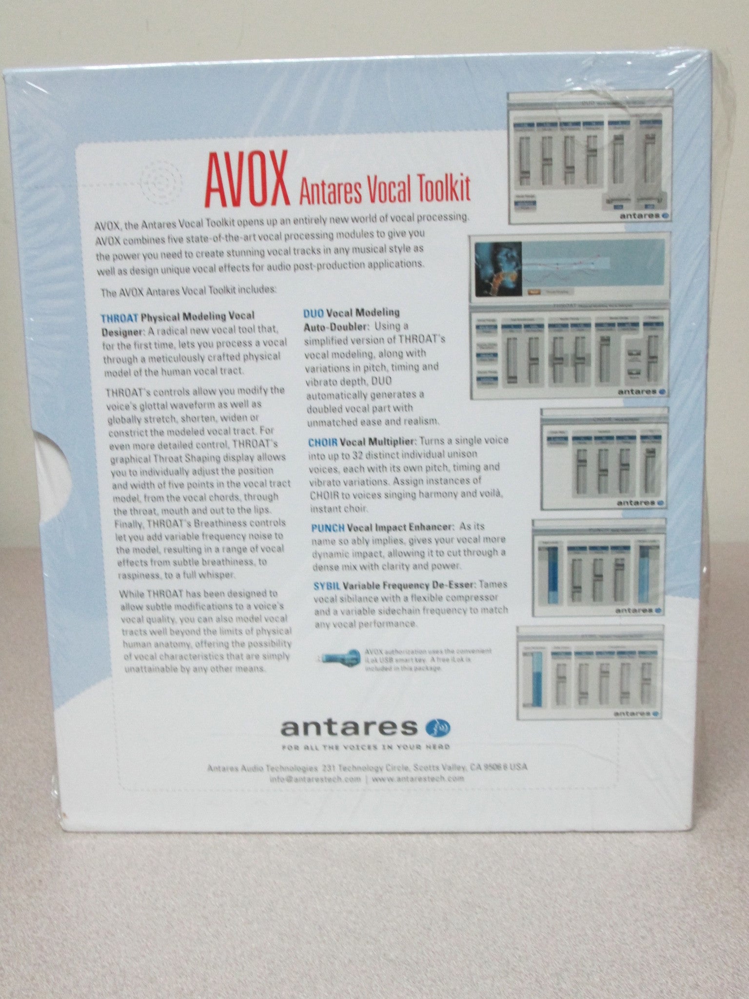 Computer Audio - Antares - Antares AVOX Antares Vocal ToolKit - Professional Audio Design, Inc