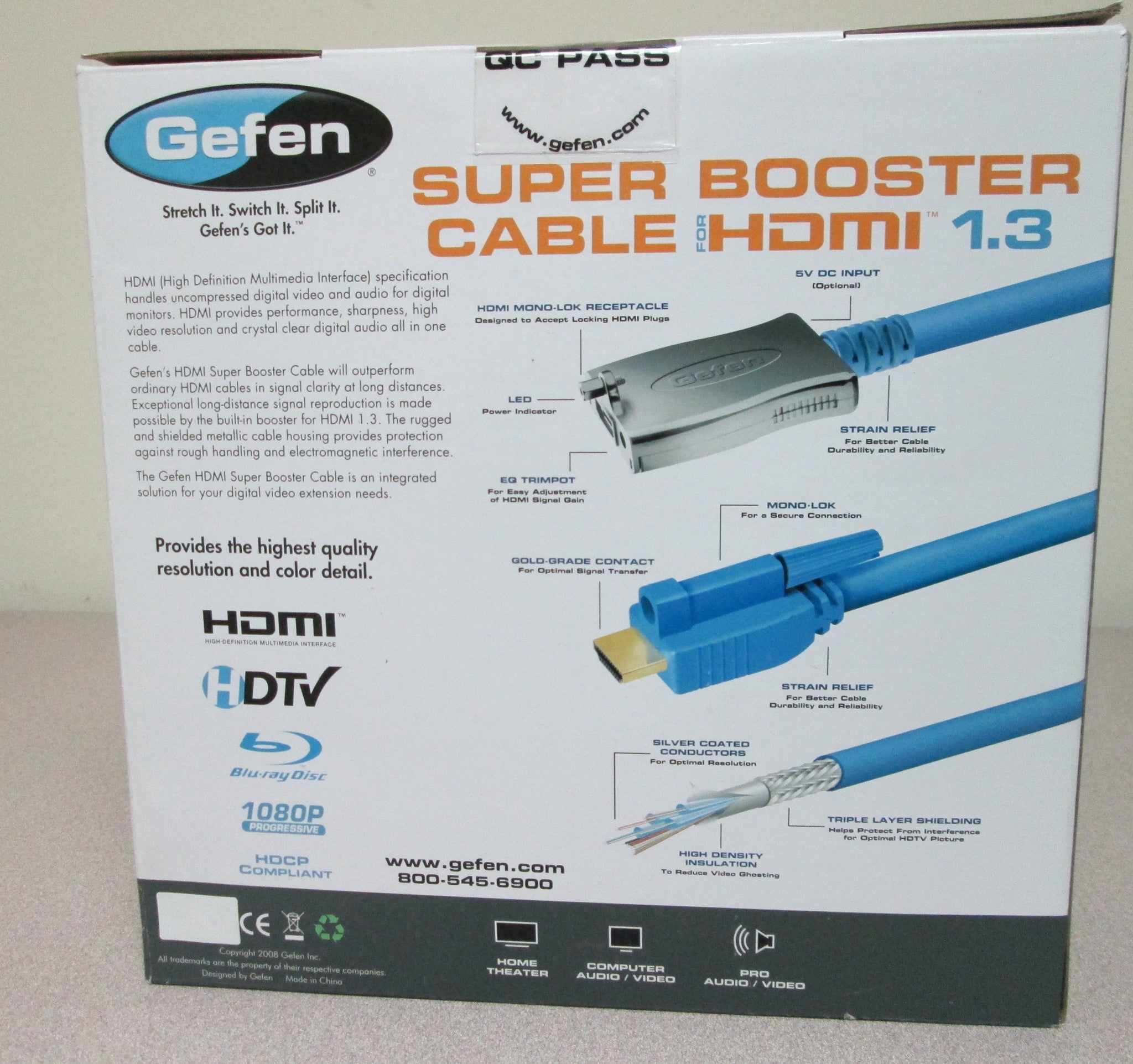 Accessories - Gefen - Gefen Super Booster HDMI 1.3 Cable - Professional Audio Design, Inc