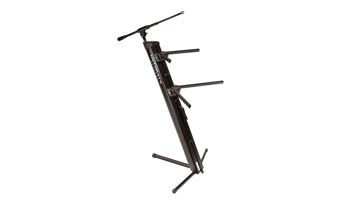 Ultimate Support AX-48 PRO PLUS - Column Keyboard Stand w/ Mic Boom and Bag - Black [Special Order]
