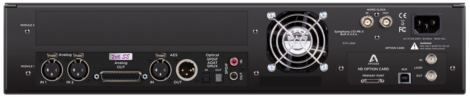 Apogee Symphony I/O MKII Pro Tools HD Chassis with 2x6 Analog I/O + 8x8 Optical + AES I/O