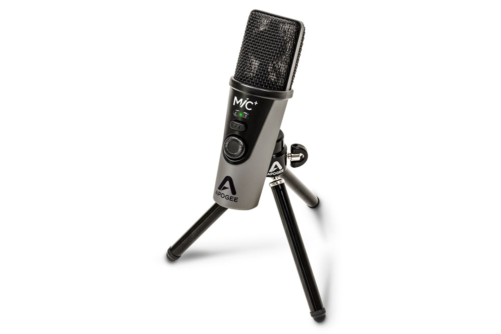 Apogee MiC Plus - USB Microphone with Headphone Out for iOS, Mac & Windows (Includes Tripod & Stand Adapter) - Professional Audio Design, Inc