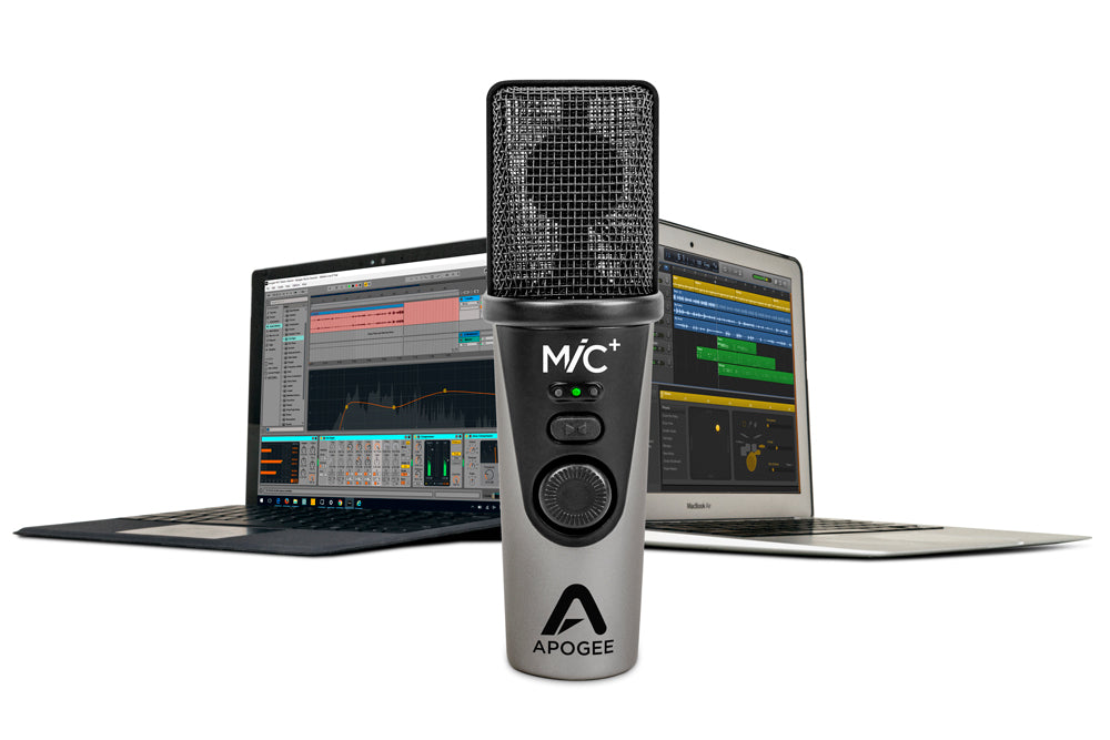 Apogee MiC Plus - USB Microphone with Headphone Out for iOS, Mac & Windows (Includes Tripod & Stand Adapter) - Professional Audio Design, Inc