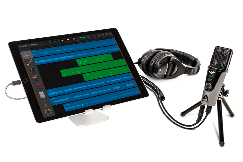 Apogee MiC Plus - USB Microphone with Headphone Out for iOS, Mac & Windows (Includes Tripod & Stand Adapter) - Professional Audio Design, Inc