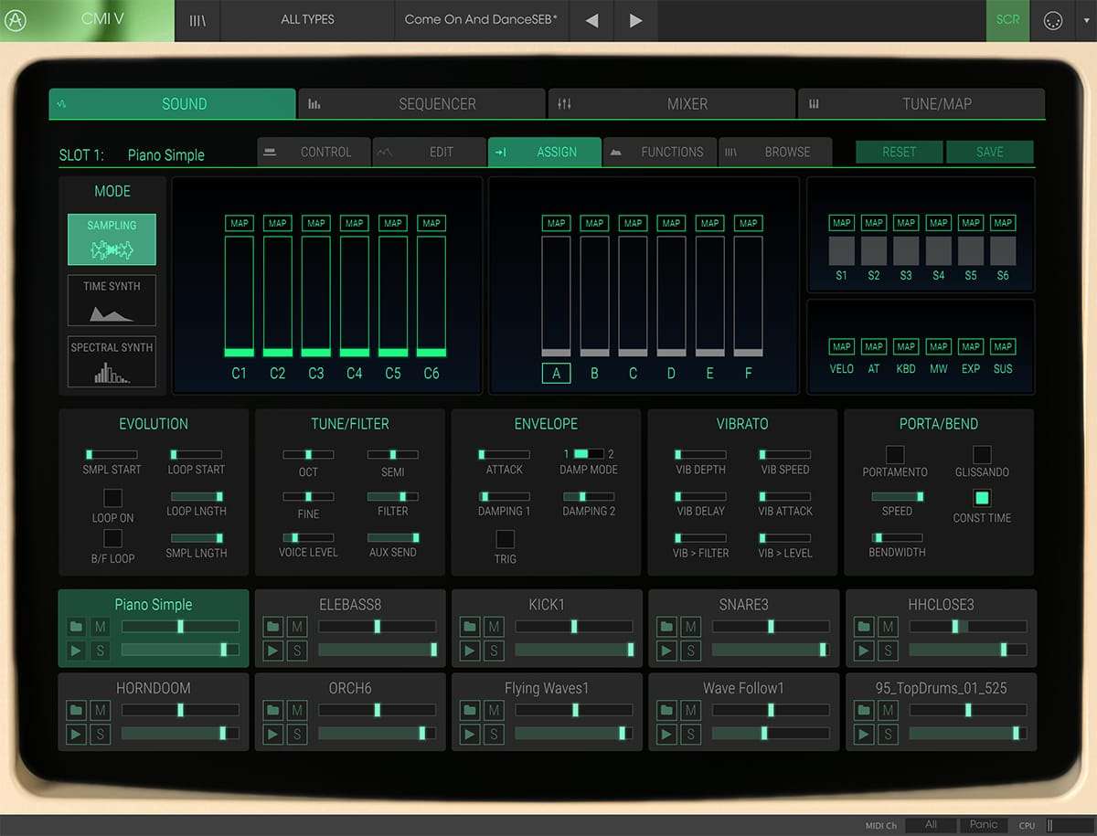 Arturia CMI V License - Peerless Sampling Character