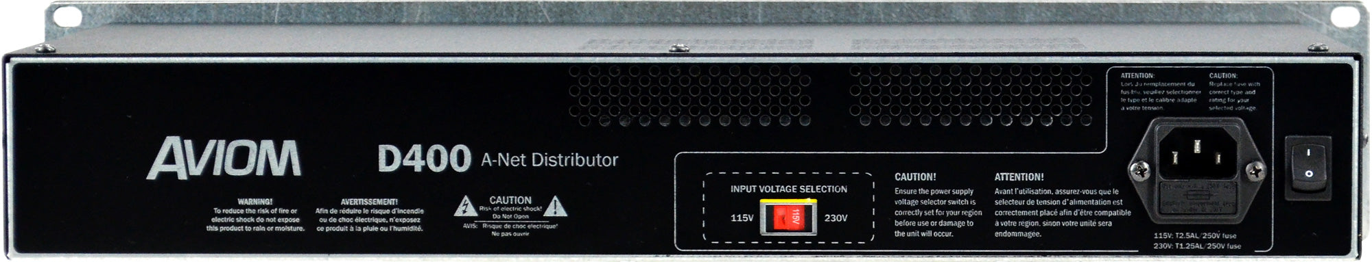 Aviom D400 A-Net Distributor - Professional Audio Design, Inc