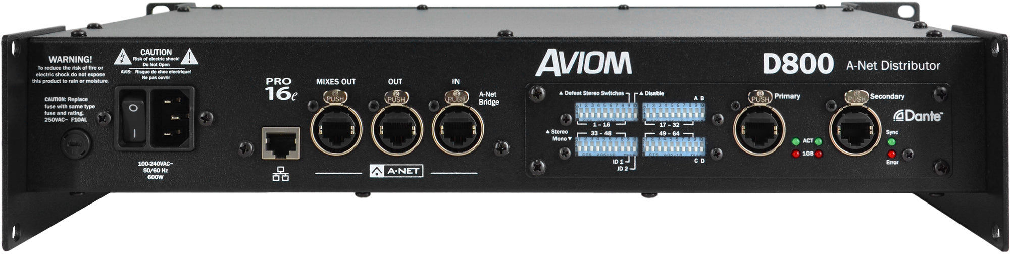 Aviom D800-Dante - Professional Audio Design, Inc
