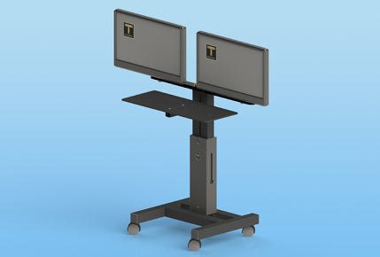 Sound Anchor DAW-2X Workstation Stand with Two Monitor Mount - Speaker Stands - Professional Audio Design, Inc