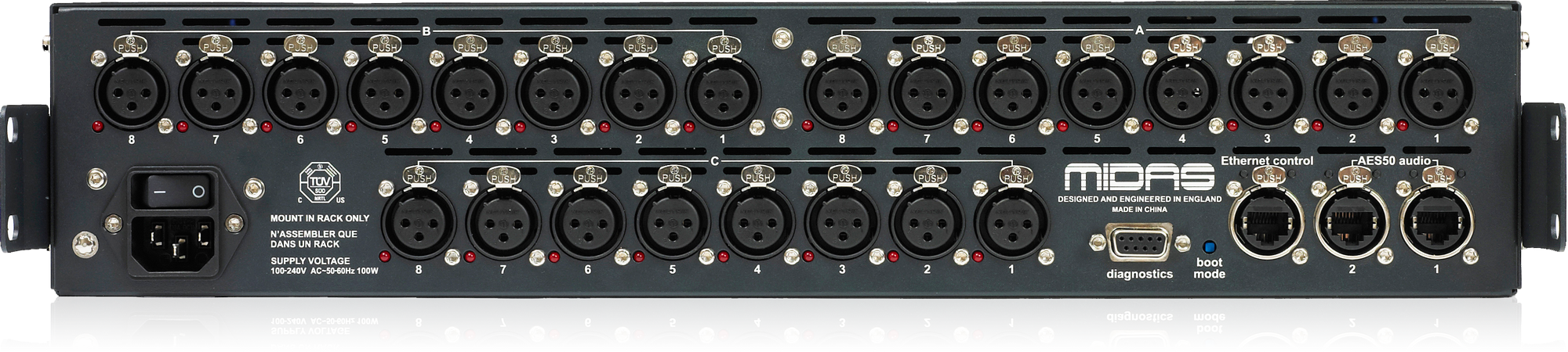 Midas DL151 - 24 Input Stage Box with 24 Midas Microphone Preamplifiers