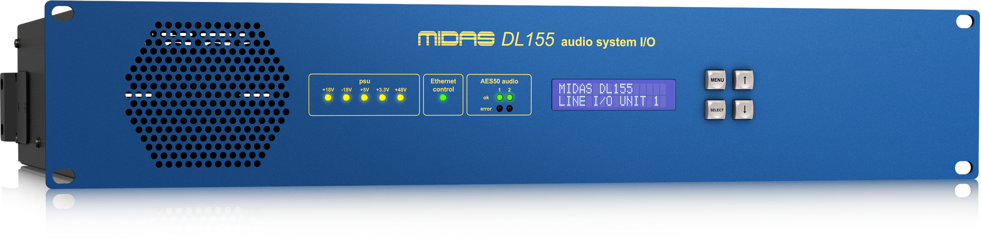 Midas DL155 - 16 Input, 16 Output Stage Box with 8 Midas Microphone Preamplifiers and AES3 Digital Interface