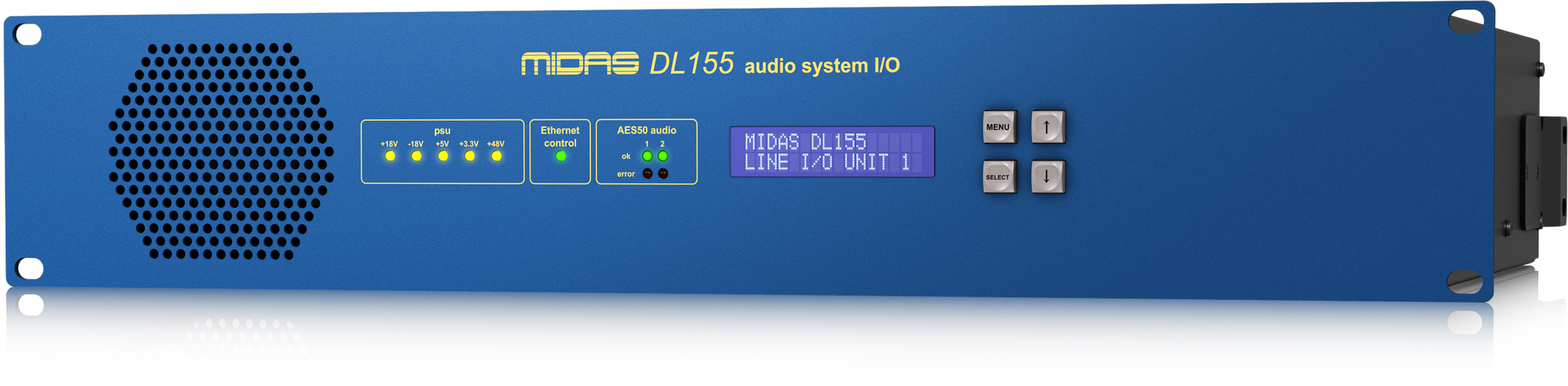 Midas DL155 - 16 Input, 16 Output Stage Box with 8 Midas Microphone Preamplifiers and AES3 Digital Interface