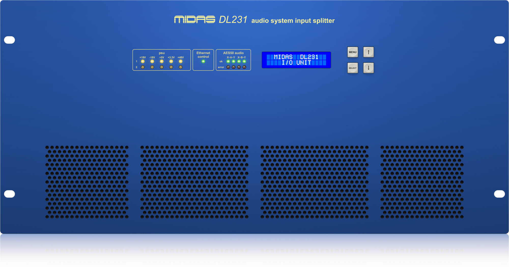 Midas DL231 - 24 Input, 24 Output Active Microphone Splitter with 2 Independent Midas Microphone Preamplifiers per Input