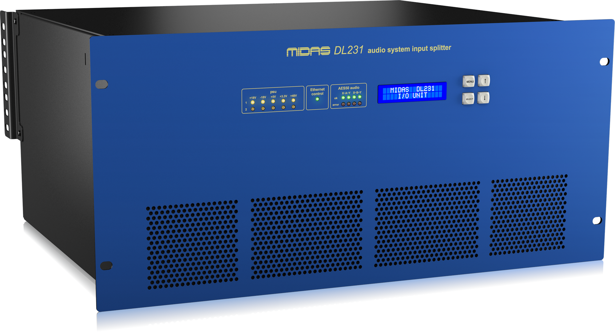 Midas DL231 - 24 Input, 24 Output Active Microphone Splitter with 2 Independent Midas Microphone Preamplifiers per Input