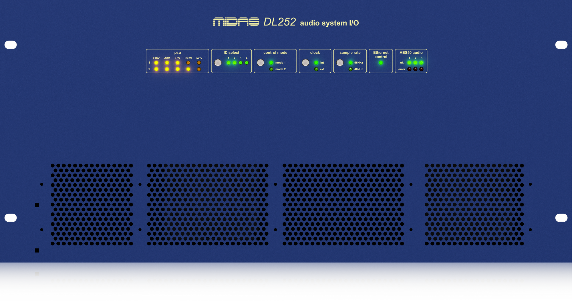 Midas DL252 - 16 Input, 48 Output Stage Box with 16 Midas Microphone Preamplifiers
