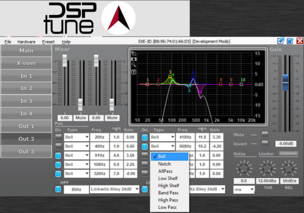 Augspurger SXE-3D Three-Way DSP Rack-Mount Amplifier - Professional Audio Design, Inc