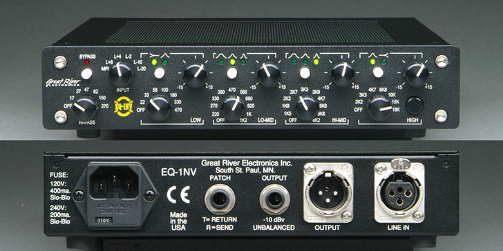 Great River Electronics EQ-1NV One-Channel Equalizer - Equalizers - Professional Audio Design, Inc